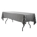 60" x 102" Premium Checkered Tablecloth - Rectangular Polyester Fabric Picnic Table Cover - Red & White Gingham Cloth